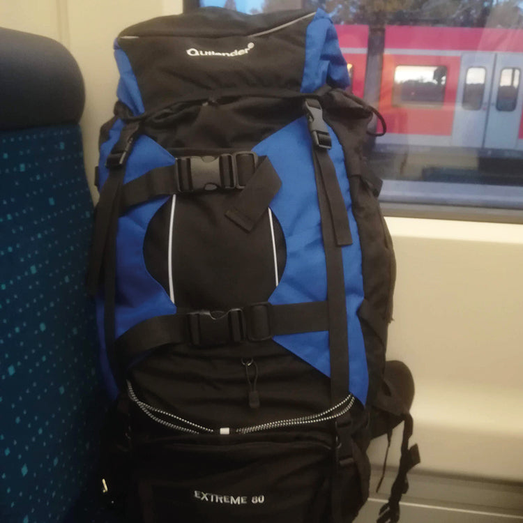 Wanderrucksack 80L - Drachenrippe (hellblau)