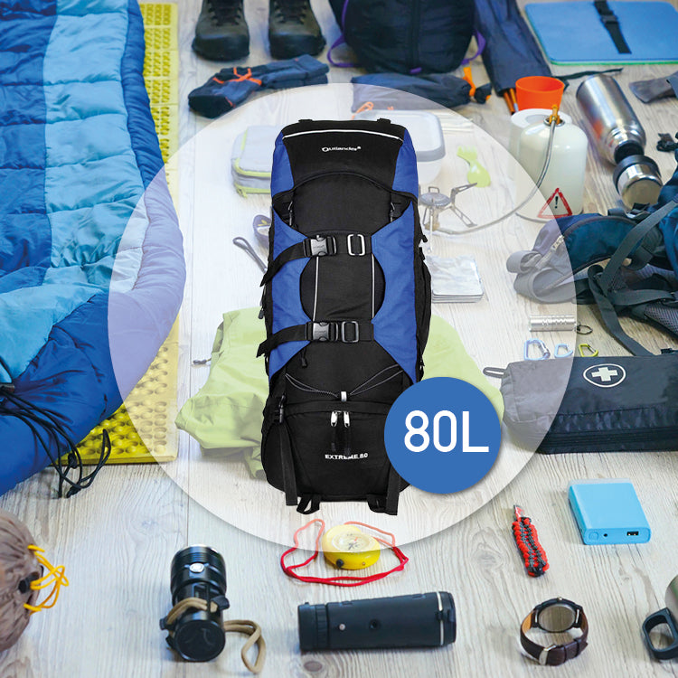 Trekking Rucksack 80L - Drachenrippe (hellblau)