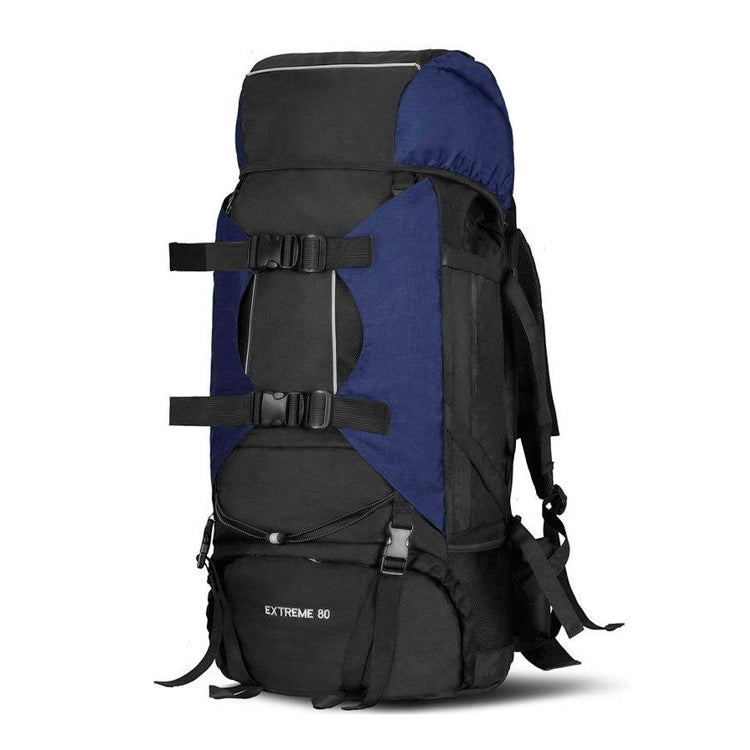 mehrtägige Wanderungen bietet unser Outlander-Trekkingrucksack genug Platz für Zeltausrüstung, Kleidung, Verpflegung und Zubehör.  Die große Drachenrippe mit 80 Liter Fassungsvermögen ist unser Outlander Wanderrucksack einer der größten für OUTDOOR-Abenteuer von JC.OUTDOOR.   Deshalb achten wir auf den maximalen Tragekomfort mit einem Alu-Innenrahmen und die neueste Technologie – Drachenrippen – Design. Farbe: Schwarz mit schwarzblauem Dekor